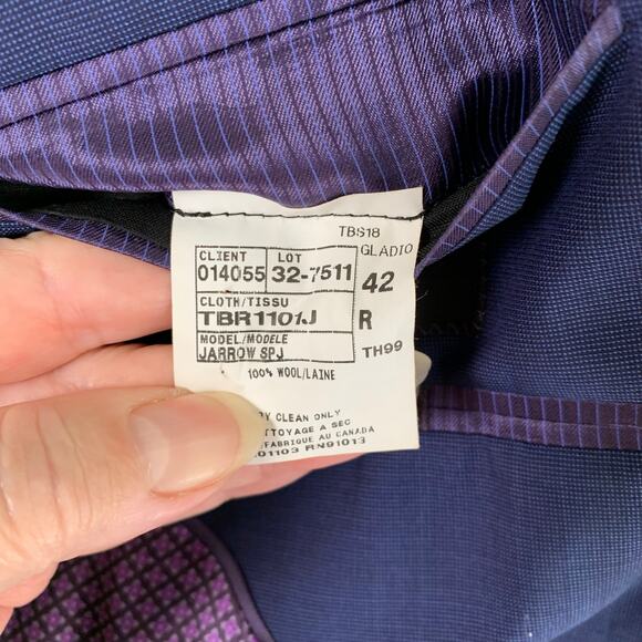 Ted Baker Endurance Size 42R Men's Wool Sport Coat Blazer Jacket Blue Business - Picture 12 of 12